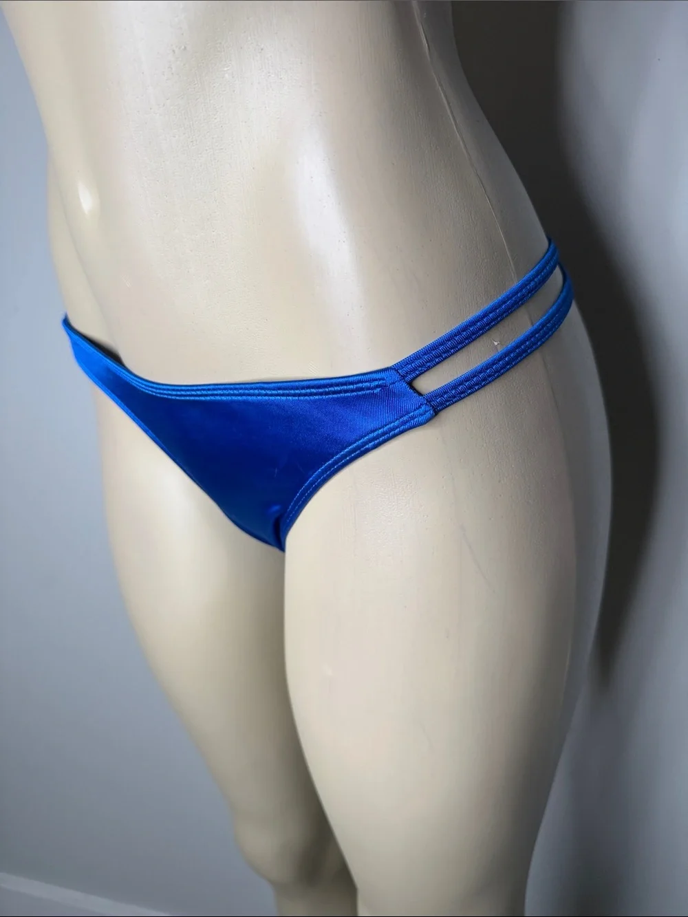 SHEIN Royal Blue Satin Bow Bikini Bottom NWOT